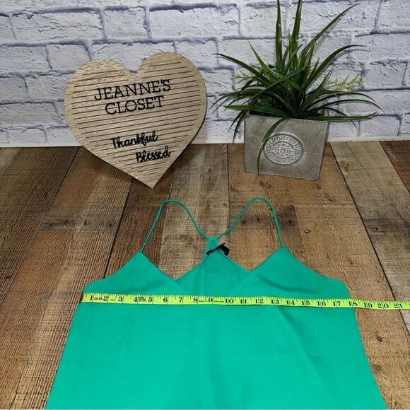 J. Crew Cami Racerback green tank top blouse size M - Picture 5 of 9